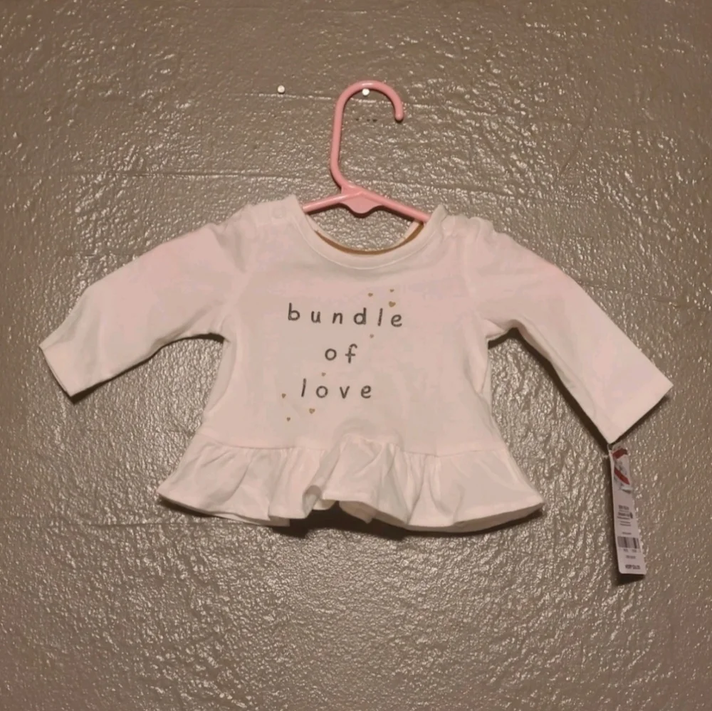 Carter's Bundle of Love White Kids Top Newborn NWT
